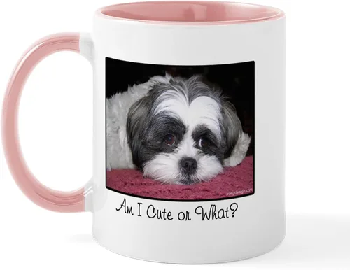 Vista 32 de CafePress Angel Shih Tzu In Clouds Taza de café de cerámica de 11 oz (11.0 fl oz)