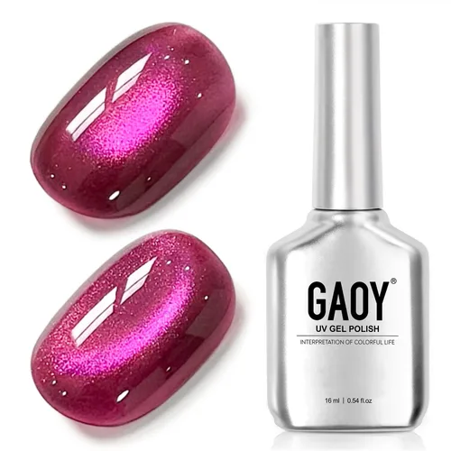 Vista 65 de GAOY Esmalte de uñas de gel Brown Cat Eye, 4629 azul ámbar, 0.5 fl oz Ámbar azul