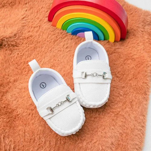 Vista 4 de Aploxphy Mocasines clásicos para bebés, niñas y niños, zapatos de vestir Oxford para bebés y niñas, zapatos de vestir para precaminantes, mocasines