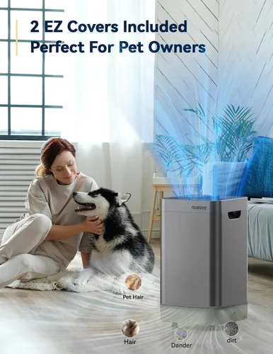 Vista 3 de Nuwave OxyPure - Purificador de aire para habitación extra grande de 2934 pies cuadrados, purificador de aire inteligente con filtración de 5