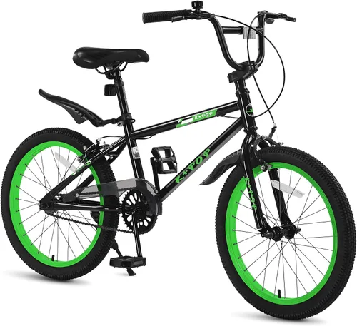 Vista 10 de Bicicleta infantil de 20 pulgadas para niños de 7 a 12 años, estilo BMX, bicicletas ligeras para niños, bicicletas para niños con frenos delanteros