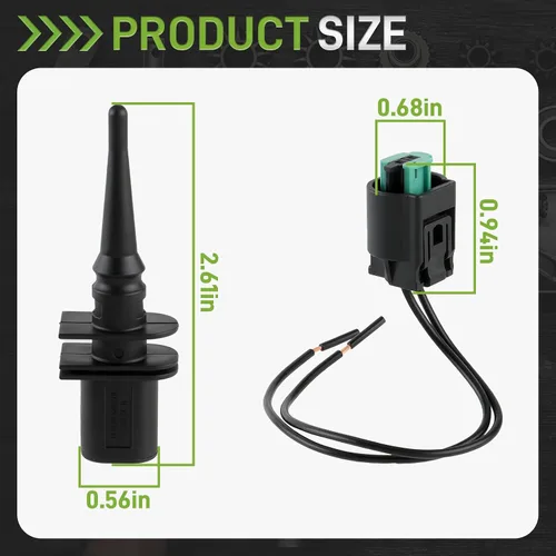 Vista 4 de 65816905133 Sensor de temperatura de aire ambiente exterior con conector de cableado 65816905050 Compatible con BM 128i Compatible con 323i