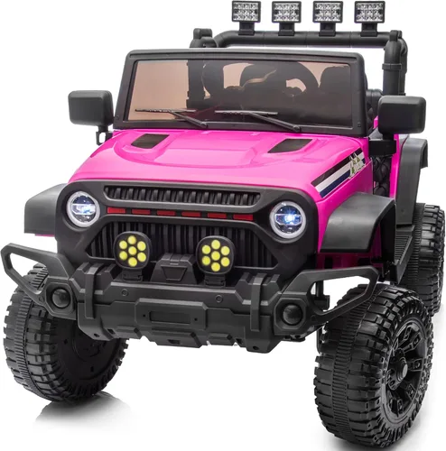Vista 9 de Hikiddo - Coche eléctrico de 24 V para niños, vehículo eléctrico para montar, camioneta de juguete para niños pequeños de 3 a 5 años con control Azul