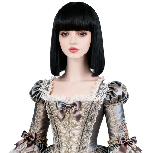 Vista 10 de Nami Lovely Rosa corto ondulado Harajuku Anime Cosplay Pelucas de pelo completo COS Props