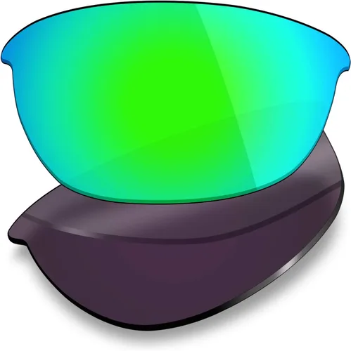 Vista 4 de Mryok 6 pares de lentes de repuesto polarizadas para gafas de sol Oakley Half Jacket 2.0 – negro sigiloso, rojo fuego, azul hielo, titanio plateado