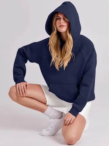 Vista 131 de ANRABESS - Sudaderas con capucha para mujer, sobre talla, de vellón de manga larga, modelo de 2024, para otoño