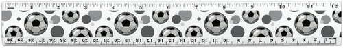Vista 2 de Soccer Ball Futbol Sport 12 Inch Standard and Metric Plastic Ruler