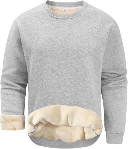Vista 13 de Gihuo Sudadera de forro polar con cuello redondo y forro polar para hombre 02 Ejército