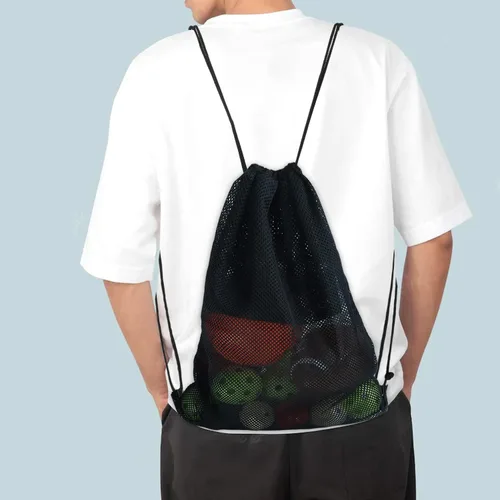 Vista 28 de GSE Games & Sports Expert Bolsa de malla con cordón para béisbol, pelotas de pickleball, pelotas de golf, gimnasio, equipo de natación, lavandería