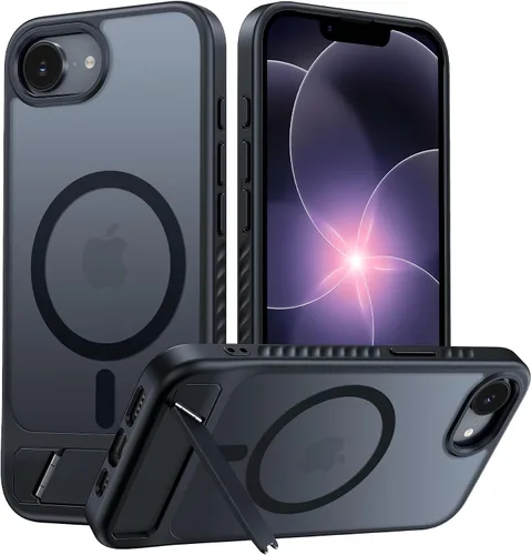 Vista 85 de FNTCASE Funda para Samsung Galaxy Z Flip 8 con soporte magnético giratorio de 360 grados, color negro Compatible con MagSafe, protección completa
