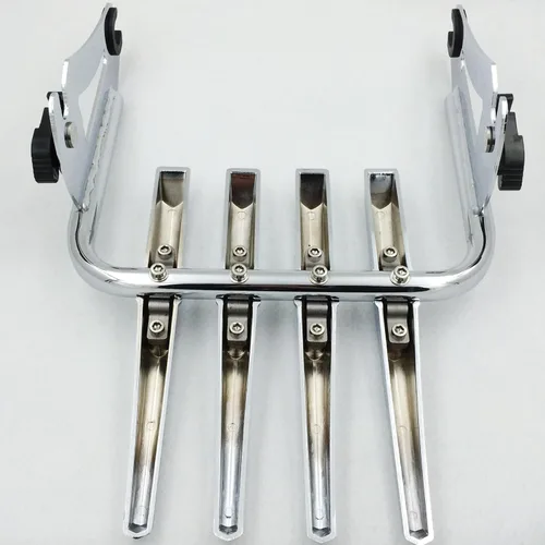 Vista 5 de Portaequipajes cromado desmontable compatible con H-D Harl Touring FLHR FLTR 2009-2018