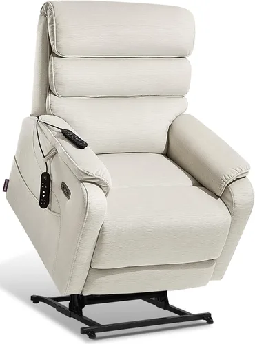 Vista 17 de EONIX Silla Reclinable Eléctrica de Doble Motor Completamente Reclinable para Ancianos, Sillas Elevadoras Eléctricas de Cuero Sintético para Negro