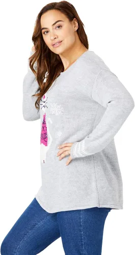 Vista 5 de Woman Within Suéter con motivos de talla grande para mujer