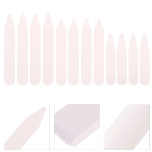 Vista 3 de VILLCASE Estancias de cuello blanco de plástico, refuerzos de huesos para insertos de camisas, 200 piezas
