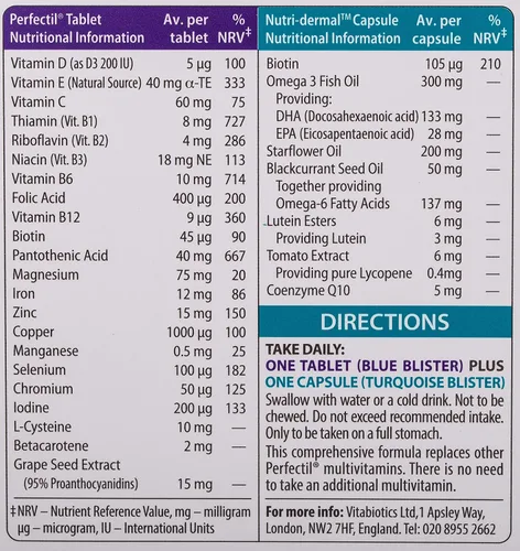 Vista 6 de Perfectil by Vitabiotics Plus Skin Extra Support Tabletas y cápsulas x 28
