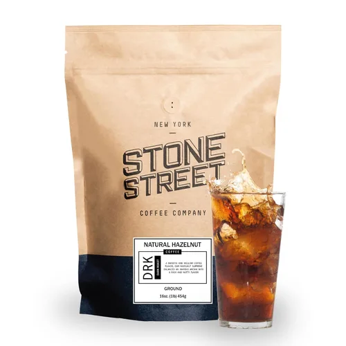 Vista 18 de Stone Street Café con sabor a café frío, sabor natural a arándanos, bajo en ácido, 100% colombiano, café gourmet, molido grueso, tostado oscuro, 1
