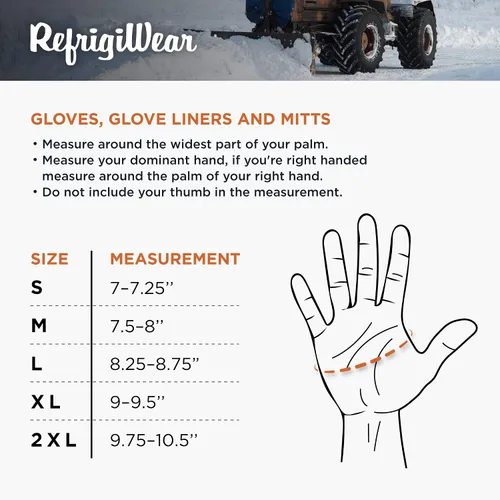 Vista 5 de RefrigiWear Softshell Convertible Mitt - Guante de trabajo aislado con dedos abiertos