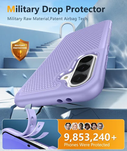 Vista 641 de FNTCASE Funda para iPhone 17 Pro: Fundas delgadas translúcidas de color azul claro compatibles con MagSafe, protección completa de la cámara
