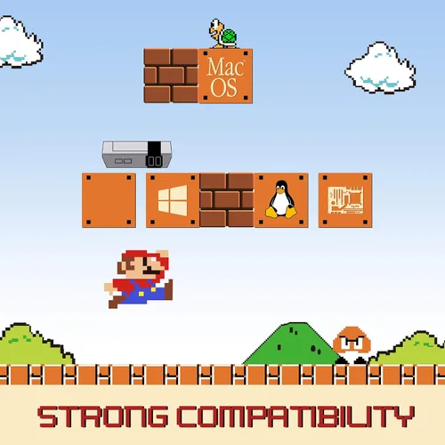 Vista 2 de AGPTEK - Paquete de 2 controladores inalámbricos, controlador clásico inalámbrico para Nintendo Classic Mini Edition y PC, sin cable, compatible