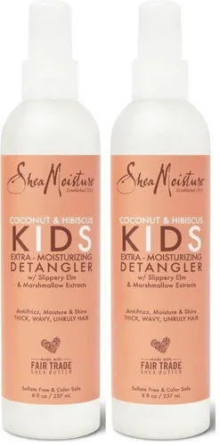 Vista 10 de Crema extra hidratante SheaMoisture Kids para quitar nudos Coco & Hibisco 8 oz Melocotón