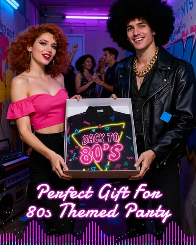 Vista 7 de Zando Traje de los años 90 y 80 para hombre, divertida camisa hawaiana retro de manga corta con botones para discoteca, fiesta temática y playa