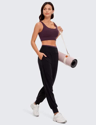 Vista 28 de CRZ YOGA Butterluxe - Brasier deportivo con espalda en U para mujer, cuello redondo, acolchado, de bajo impacto, para yoga, entrenamiento