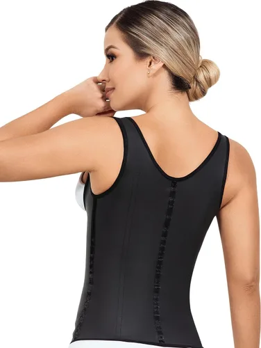 Vista 4 de LadySlim by NuvoFit Fajas Colombiana - Chaleco de látex completo para la cintura, faja de entrenamiento, corsé de entrenamiento