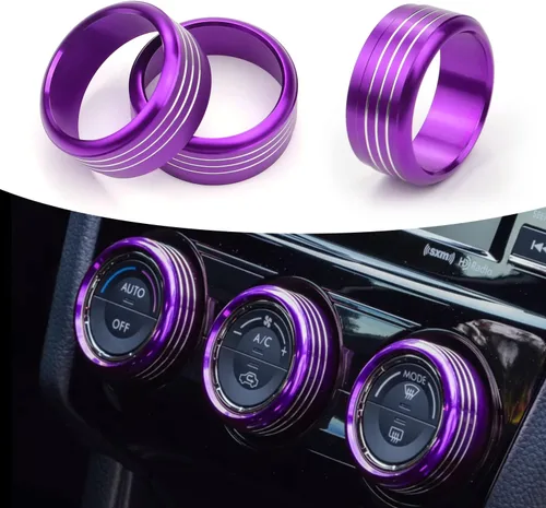 Vista 12 de Para Subaru - Cubierta de perilla de CA, accesorio para interruptor de consola central, botón de control de volumen, ajuste de anillo compatible