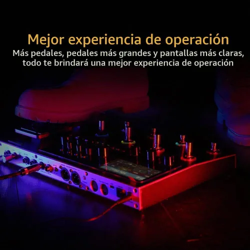 Vista 5 de Valeton GP-200R - Procesador Multi-Efectos Pedal Multi-Efectos para Guitarra Bajo con Pedal de Expresión, FX Loop, MIDI I/O, Modelado