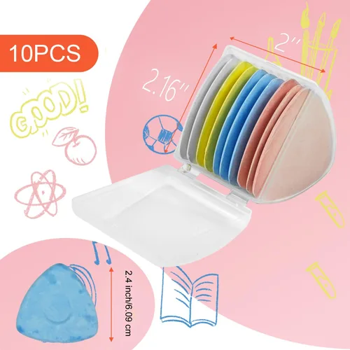 Vista 2 de Tiza de Sastre para Costura Marcador de Tela de Sastre Tiza para Acolchado, Accesorios de Suministros de Costura (10 Piezas)