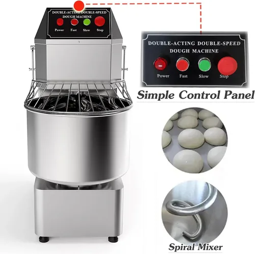 Vista 5 de INTSUPERMAI Mezclador de masa comercial Mezclador eléctrico de alimentos con doble acción doble velocidad espiral mezcla para escuelas panaderías