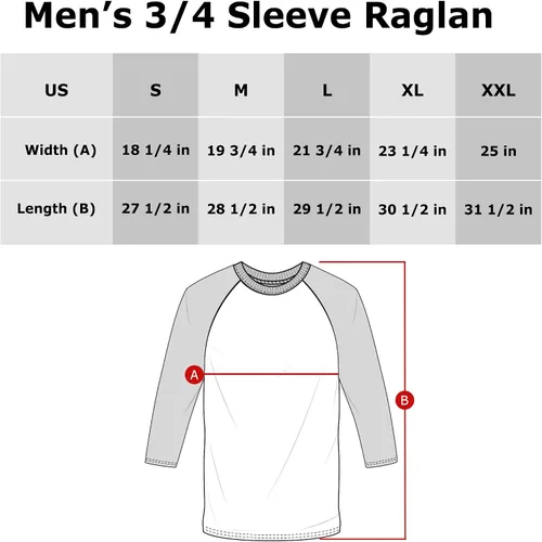Vista 3 de Stranger Things Men's Hellfire Club 34 Sleeve Raglan Tee