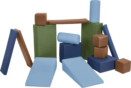 Vista 11 de ECR4Kids SoftZone Bloques de construcción blandos, formas de espuma, surtido, 16 piezas Soft foam, polyurethane cover, GREENGUARD Gold &