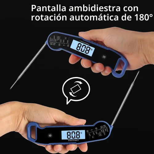 Vista 4 de Lonicera Termómetro Digital de Carne para Cocinar Alimentos. Lectura Instantánea en 1 Segundo y Precisión de ±0.9℉ con Sensor de Termopar.