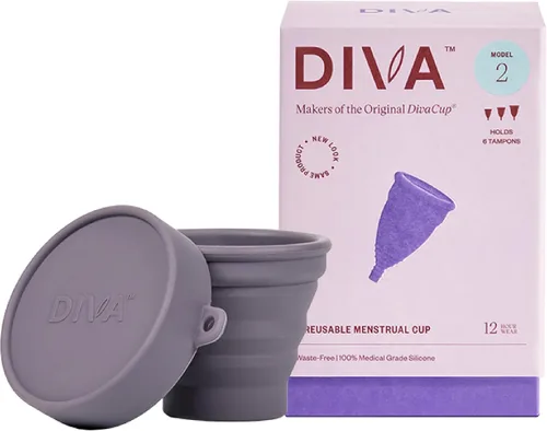 Vista 9 de Diva Cup & Diva Wash Combo Pack – Taza de silicona de grado médico para el cuidado del período – Copa menstrual reutilizable – Limpiador para copa