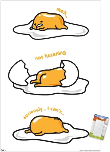 Vista 11 de Trends International Póster de pared de Gudetama - Not Listening