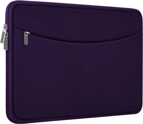 Vista 9 de Funda para laptop de 14 pulgadas, maletín protector a prueba de golpes con bolsillo para accesorios, bolsa portátil para computadora para MacBook
