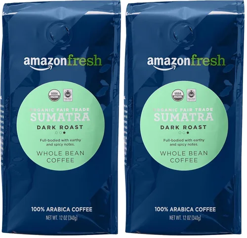 Vista 11 de Amazon Fresh, Café orgánico de grano entero de Perú de comercio justo, tostado medio, 12 onzas