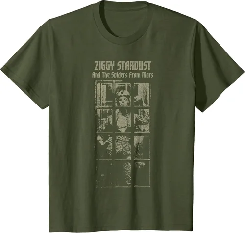 Vista 12 de David Bowie - Camiseta And The Spiders From Mars Faded, Negro