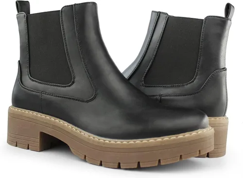 Vista 4 de Hawkwell Botas Chelsea de tacón grueso para mujer