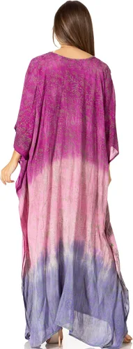 Vista 2 de Sakkas Tacy - Vestido largo casual de verano para mujer, estilo bohemio, caftán, caftán