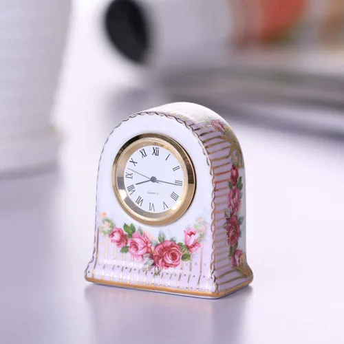 Vista 4 de Reloj de mesa con manto Reloj de escritorio, silencio, decoración de escritorio, sala de estar, repisa, reloj de oficina