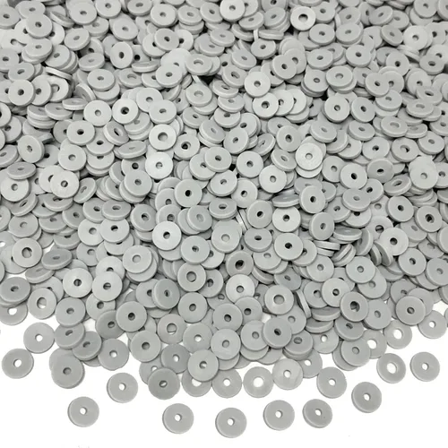 Vista 11 de 5000 cuentas de arcilla gris oscuro de arcilla polimérica Heishi cuentas espaciadoras planas redondas para pulseras, aretes, collares, manualidades