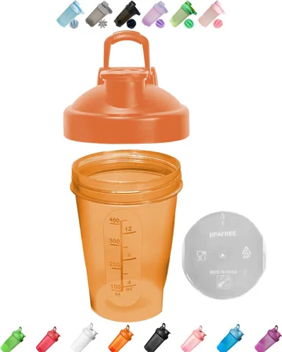Vista 3 de Blender Shaker Bottle w Classic Loop Top & Bola de batidor de acero inoxidable, perfecta para batidos de proteínas y antes del entrenamiento