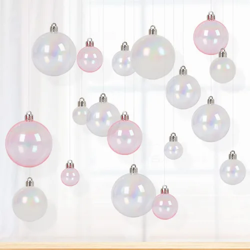 Vista 4 de 90 piezas transparentes de boda de xcm para bodas, tamaños de bolas de Navidad, árboles surtidos de Navidad, estilo redondo, bricolaje, boda