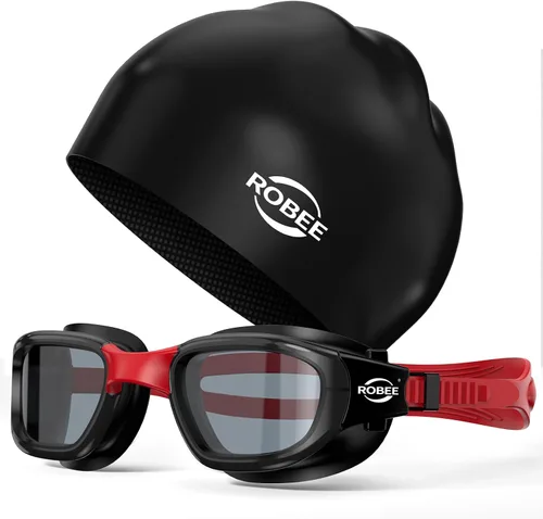 Vista 16 de Robee Gafas de natación, gafas de natación polarizadas para adultos, para hombres, mujeres y jóvenes, gafas de piscina de agua