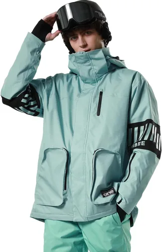 Vista 2 de Phibee chamarra polar impermeable cortavientos de esquí para hombres