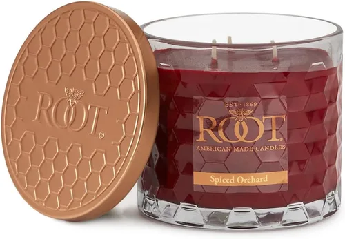 Vista 15 de Root Candles Velas Aromáticas de Otoño Panal de Miel Vela Artesanal Premium Mezcla de Cera de Abeja, Veriglass Pequeño, Especias de Calabaza
