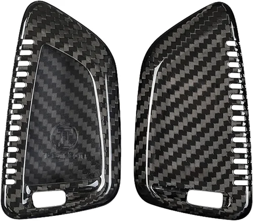 Vista 7 de Funda de llavero de fibra de carbono genuina para BMW Serie 2, 3, 5, 6, 7, GT5, M4, M5, X1, X2, X3, X5, X5M, X6, X6M, X7, llavero inteligente