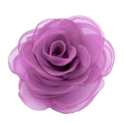 Vista 21 de adorables broches de rosas, clip para el cabello de flores de seda para mujer [joyas], sin metal, Rojo, XOTW05C4